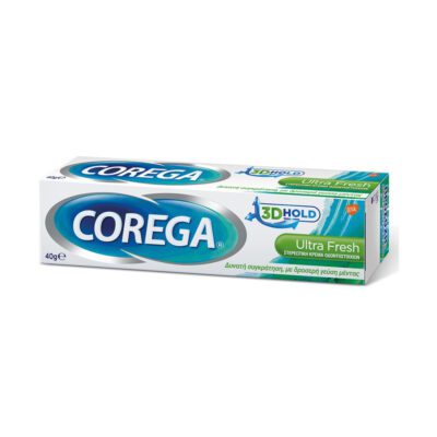 Η στερεωτική κρέμα Corega Ultra Fresh προσφέρει 3D συγκράτηση, περιορίζοντας τη μετακίνηση της τεχνητής οδοντοστοιχίας σας προς όλες τις κατευθύνσεις: εμπρός και πίσω, πάνω και κάτω, και πλευρικά, ώστε να μην ανησυχείτε κατά τη διάρκεια της ημέρας.
