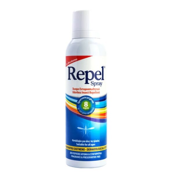 Το Repel Spray Άοσμο Εντομοαπωθητικό είναι ισχυρό, άοσμο και κατάλληλο για ολόκληρο το σώμα.