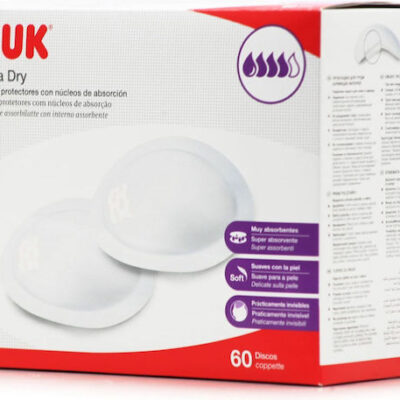 NUK ULTRA DRY ABSORBENT BREAST PADS x60 PSC