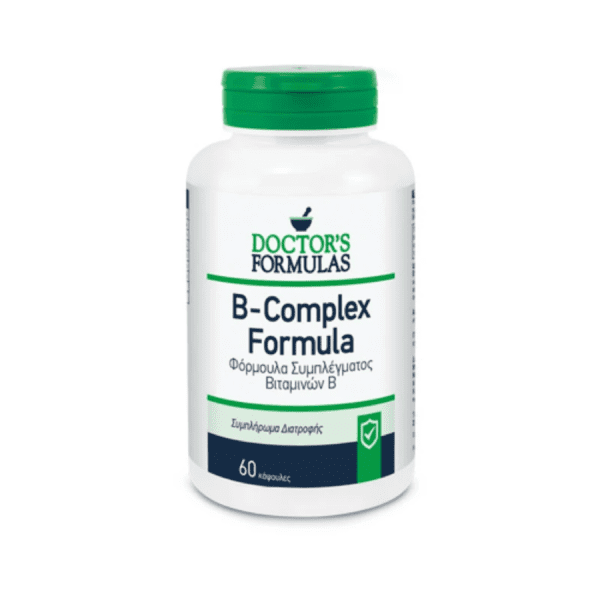 Το B-COMPLEX FORMULA είναι ένα συμπλήρωμα διατροφής που περιέχει βιταμίνες του συμπλέγματος Β, ινοσιτόλη και παρά-αμινοβενζοικό οξύ.