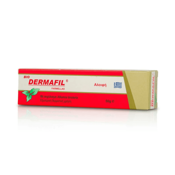 Η Bio Dermafil είναι μία αλοιφή αναδόμησης του δέρματος με εξειδικευμένη δράση. Προσφέρει τόνωση και προστασία στο ταλαιπωρημένο δέρμα και έχει καταπραϋντική δράση.