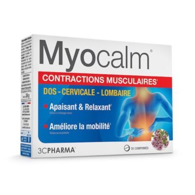 3C PHARMA MYOCALM FOR MUSCLE CONTRACTIONS 30 CAPSULES