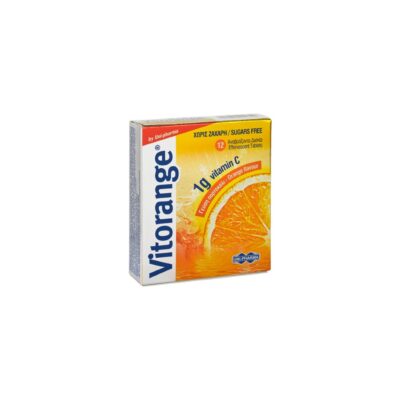 Uni-Pharma Vitorange Βιταμίνη για Ενέργεια & Ανοσοποιητικό 1000mg Πορτοκάλι 12 αναβράζοντα